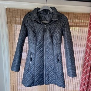VIA SPIGA Quilted Jacket with hood GRAY